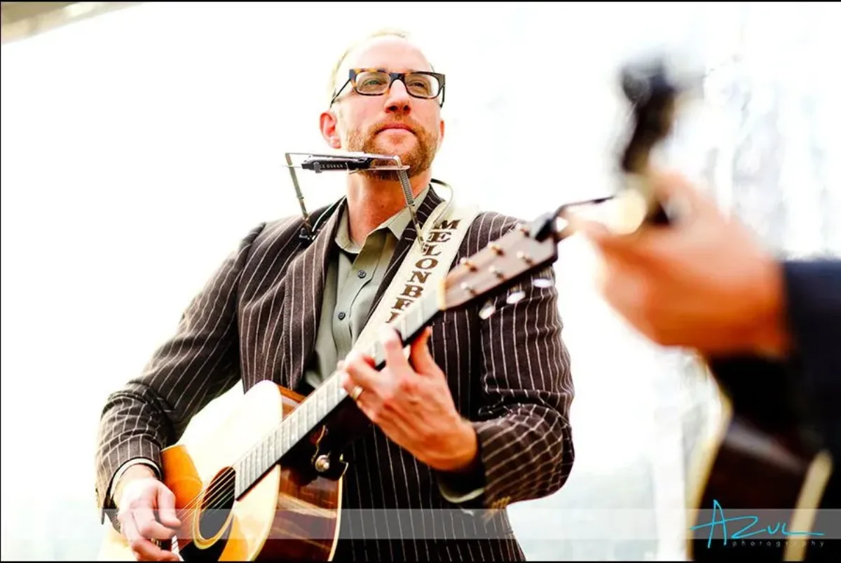 Melonbelly Acoustic Guitar Duo, selected for the 2026 Durham wedding guide